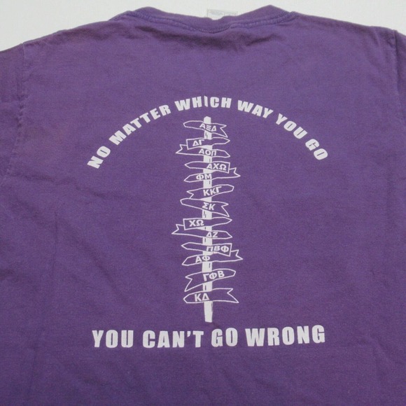 Kappa Delta T-Shirt Sorority Fraternity Purple You Can't Go Wrong SMALL - Picture 6 of 6